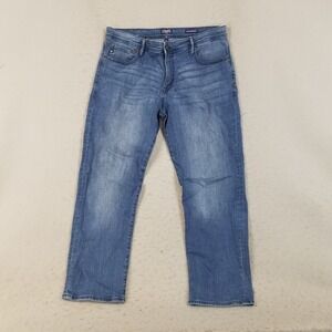 Chaps Jeans Mens 36x30 Blue Slim Straight Medium Wash Cotton Spandex Denim Pants